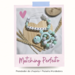 Conjunto Prendedor de Chupeta + Pulseira Mordedora